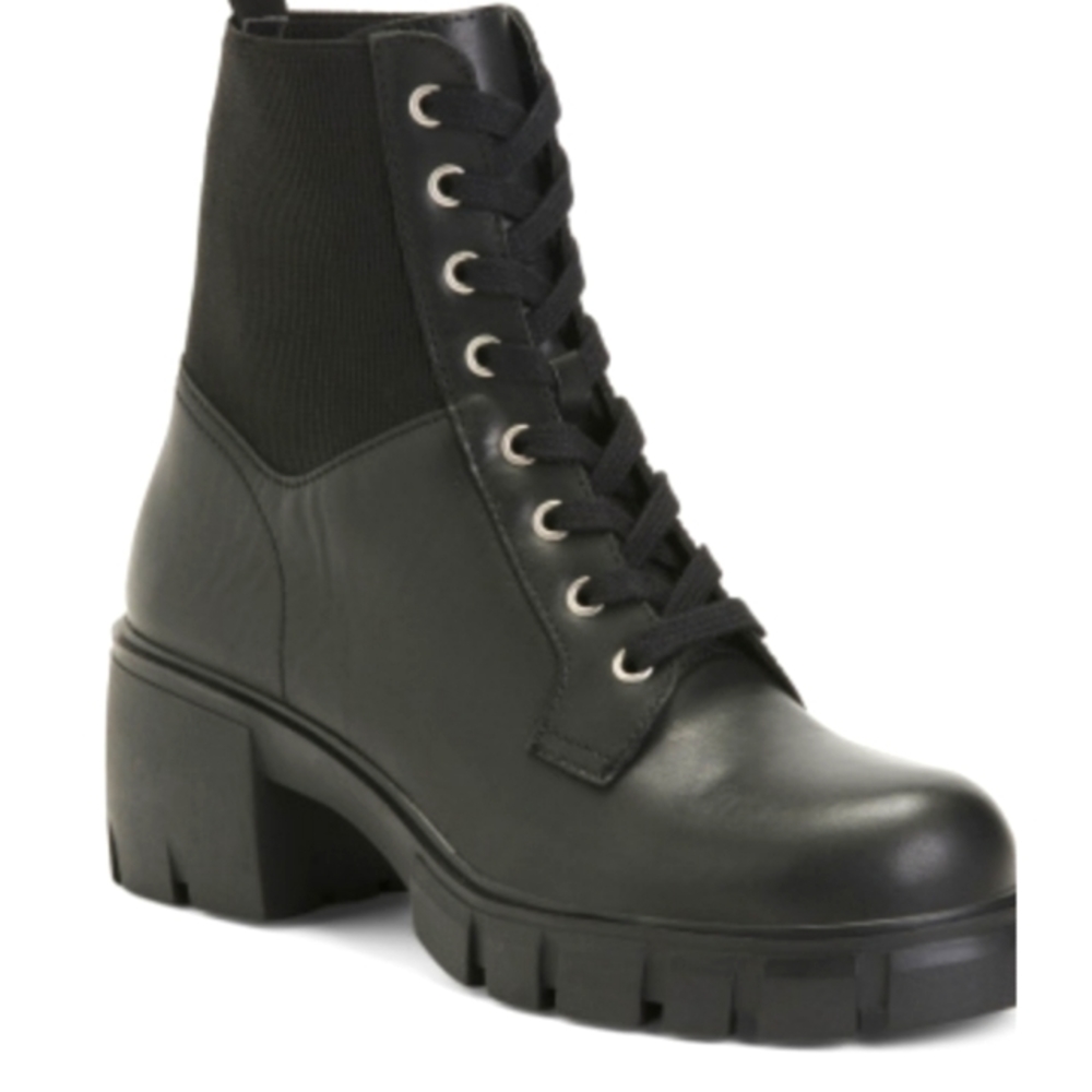 Steve Madden leather lug Booties